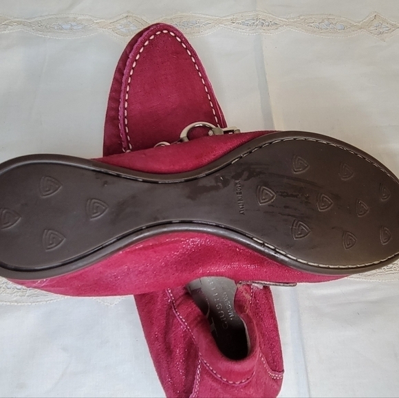 AGL Attilio Giusti Leombruni Made in Italy Moccassin with Buckle Flats - Picture 2 of 4